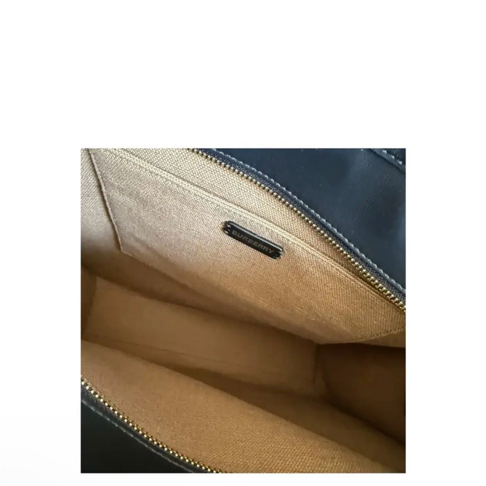 Burberry Black and Brown  Tote Measures:  13.5" L x 14.5" H x 3.5" D - Picture 6 of 6